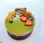 Load image into Gallery viewer, Matcha Strawberry Mousse Cheesecake
